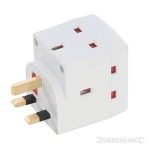  Silverline 3 Way Socket Adaptor