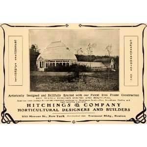  1905 Ad Hitchings Greenhouse Palmhouse Architecture 