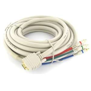    25 ft Python Component Video Gold VGA to 3 RCA Cable Electronics