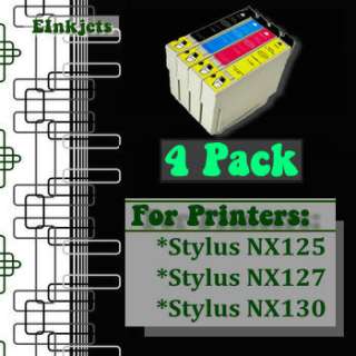 Set Ink for Epson 124 Stylus NX125 NX127 NX130 T124 bk c m y  