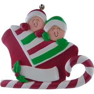  3257 Children in Sleigh Family of 2 Ornament Everything 