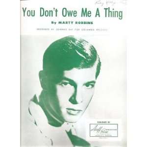  Sheet Music You Dont Owe Me A Thing Johnny Ray 180 