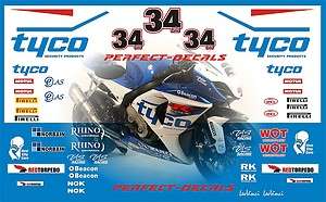 2012 BSB Tyco Ful Race Decal Sticker Set  