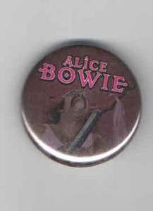 Button Pin Badge Cheech and Chong Alice Bowie  
