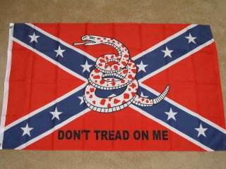 3X5 REBEL DONT TREAD ON ME FLAG CONFEDERATE DONT F175  