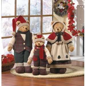  Christmas Festive Santa Bear Family #34830