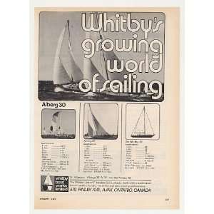  1971 Whitby Alberg 30 37 45 Sailboats Boat Print Ad