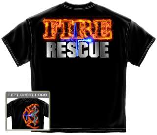   Shirt Fire rescue Flaming fireman badge dept FD NY FF2061  
