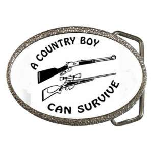 Country Boy Can Survive Gun Hunter Belt Buckle New  