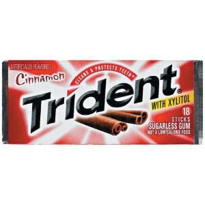 Trident sugar free cinnamon Chewing Gum, 12 ea, 18 packs  