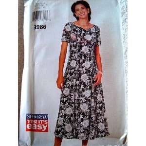   PETITE DRESS SIZE 12 14 16 SEE & SEW PATTERN 3986 RATED EASY BUTTERICK