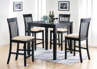 Espresso Counter Height Dining Room Table and Chair Set  