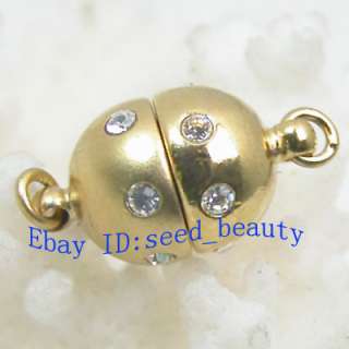 Magnet Rhinestone Yellow Gold Filled Clasp 9mmx16mm  