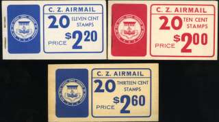 PANAMA CANAL ZONE AIRMAIL BOOKLETS SC# C48A,C50A N/H CV $67.50  