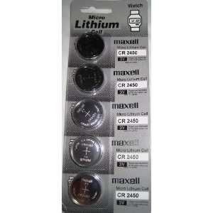  maxell CR2450 3V Lithium Battery 5 pack made in japan 