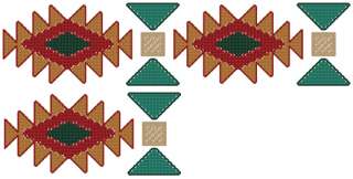 Native American Borders Machine Embroidery Designs Set  