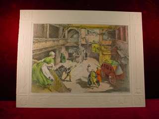 Vintage MARK YOUNG Etching COLORED Print NAPOLEONIC AGE  