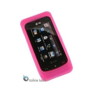  Protective Silicone Cover Case Transparent Hot Pink For LG 