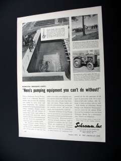 Schramm Sump Pump & Pneumatractor pumping 1957 print Ad  