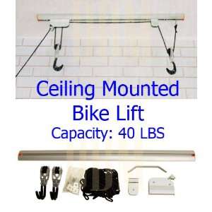   Bike Bicycle Lift Garage Roof Rack Bike Hanger 40LBS