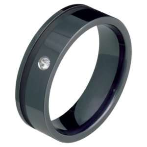  Amira   Keen Black Titanium Wedding Band for Him and/or 
