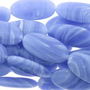  Synthetic Blue Lace Agate  Oval Puffy   25mm Height, 13mm 