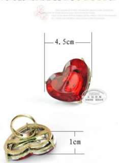 Fashion Love & Big Red Heart Rhinestone Cute Ring Rings w159 great 