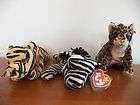   Retired Ty Beanie Babies Stripes Tiger Ziggy Zebra Sneaky Plush Animal