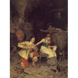   Flirtation in the Wine Cellar, By Andreotti Federico 