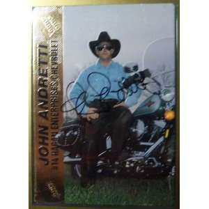 John Andretti   Autographed Collectible Trading Card   Action Packed 
