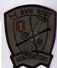 PATCH HELICOPTER USA1 1 AVN REGT GUNFIGHTERS PARCHE