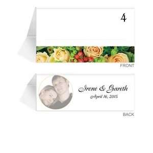  220 Photo Place Cards   Yellow Rose Garden Glee