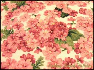 Hydrangea Floral Fabric by Cranston FQ 18 x 22  