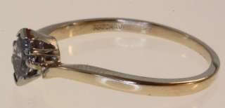 14k yellow gold .23 marquise diamond VS G engagement ring estate 
