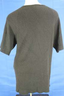 Avenue Black Ribbed V neck Sweater Shirt 22 24 Plus  