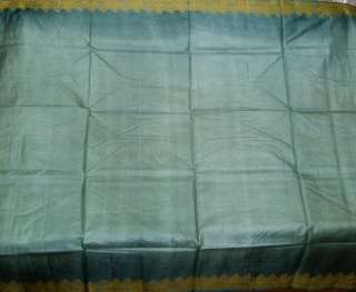 Impressive Vintage Weaving 100% Pure Real Silk Fabric Sari SOIE Tissé 