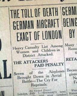 GERMAN ZEPPELIN World War I Airship Attack Over LONDON England in 1917 