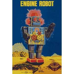  Engine Robot 12x18 Giclee on canvas