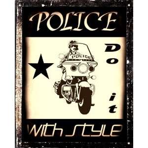   Police sign cop law badge / retro vintage Wall Decor 