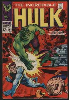 The Incredible HULK #108, 1968, Marvel Comics  