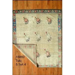  4x5 Hand Knotted Tulu Turkey Rug   44x51