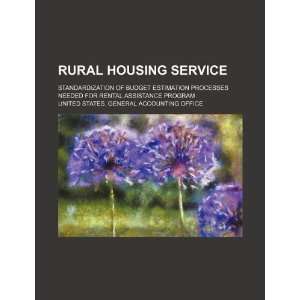  Rural Housing Service standardization of budget estimation 