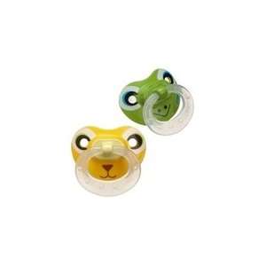  Nuk Animal Theme Orthodontic Silicone Pacifiers  6+M Kitty 