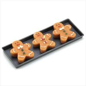 Gingerbread Man Cookie Scented Candle Trio Set Tray