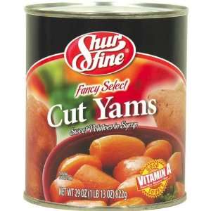 Shurfine Fancy Select Cut Yams 29 oz   12 Pack  Grocery 