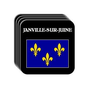 Ile de France   JANVILLE SUR JUINE Set of 4 Mini Mousepad Coasters