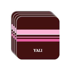 Personal Name Gift   YALI Set of 4 Mini Mousepad Coasters (pink 