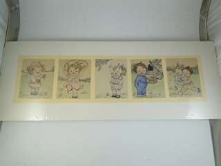 Antique 1920s Kewpie Childs Book Illustration Art Drawings Signed 