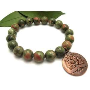  Unakite Tree of Life Energy Bracelet Jewelry