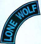 LONE WOLF,LONER,INDE​PENDENT BIKER,MILITARY,​PATCH 11X3